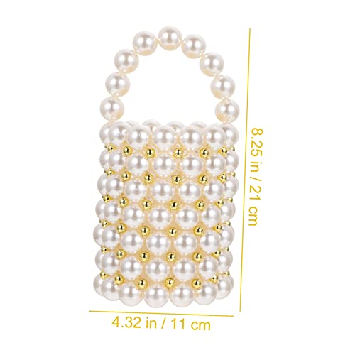Bandolera creativa perla blanca en ABS con acabado sofisticado y alta capacidad 3