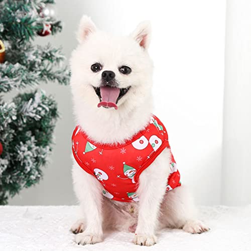 Minkissy 1 PC Natale pet gilet natale pet camicia
