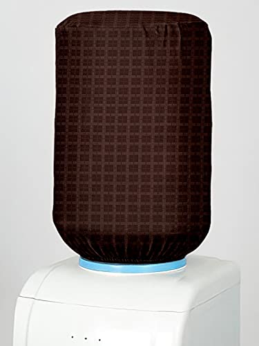 Image of Cortina Self Print Dispenser Cover|Water Can Protectors|Elastic Closure | Polyester Material | Digitally Printed | Heat Resistant | Water-Proof | 45cm x 42cm x 43cm | 20 Liters | Brown 1