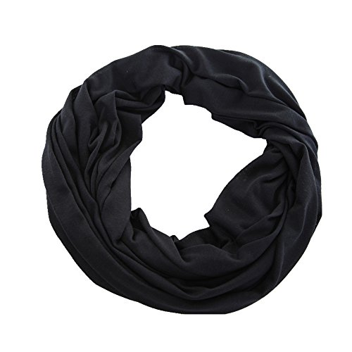 Miobo Écharpe en jersey pour homme et femme - Noir - One Size Cover