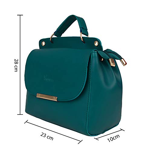 Image of Vivinkaa Sling Bags for Women Branded, Sling Bag, Sling Bag Women I Leatherette Flap Compartment, Aqua