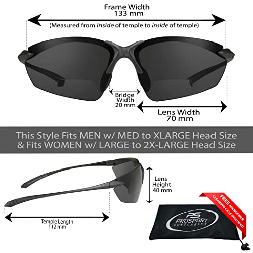 proSPORT Bifocal Suglass Readers Sport Wraparound Lightweight for Men and Women.2