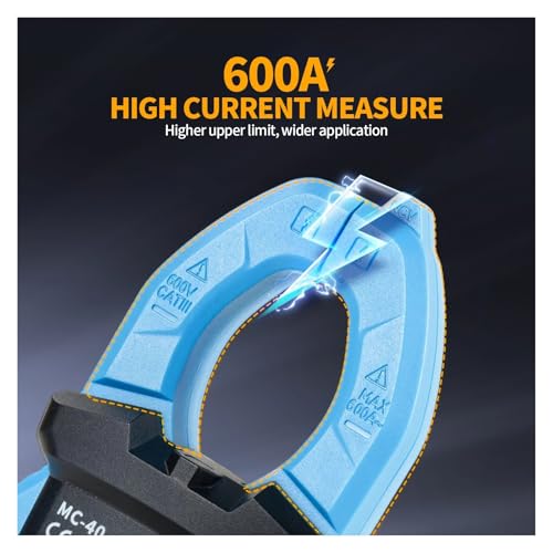 MC-40 600V 600A 6000Counts True RMS AC DC Pinza Amperimétrica Digital miniatura 6