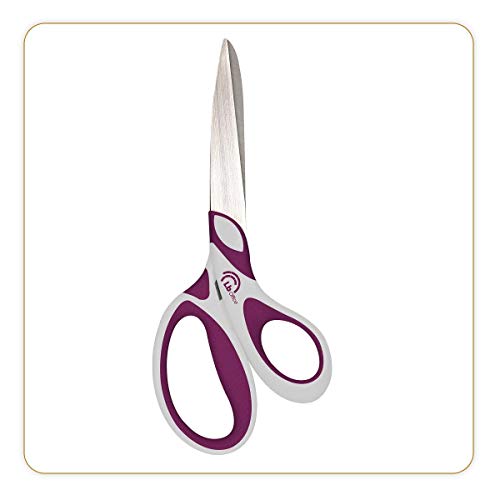 LB Office 8288 Soft Grip 17 - Ciseaux multi usages - Longueur 17 cm - Lames acier inox chantourné - Bouts mixtes - Poignées anti-glisse Cover