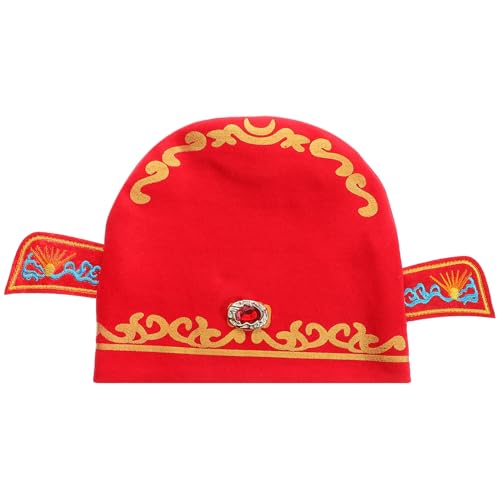 TOBBOMEY Gorro de Niña Rojo de Algodón Suave para Cumpleaños y Celebraciones Gorro Unisex para Recién Nacidos para Fiestas de Primer Año y Sesiones Fotográficas