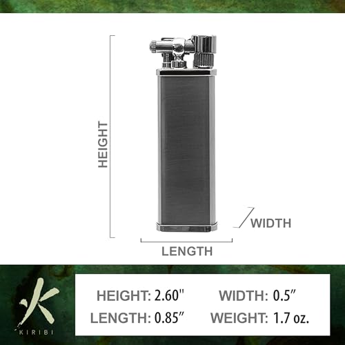 Encendedor Kenshi Japanese Pipe recargable con llama suave ajustable miniatura 3
