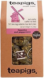 Teapigs Liquorice and Peppermint Tea Made With Whole Flowers (1 Pack of 50 Tea Bags)