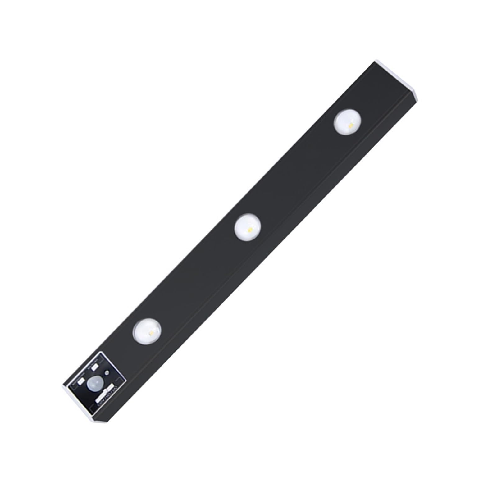 Luces Con Sensor De Movimiento PIR, Lámpara Interior 3000K, 4000K, 6000K, Luz For Debajo Del Gabinete, Recargable, 30cm, 40cm, For Armario Cocina Detector De Movimiento(Black-40cm)