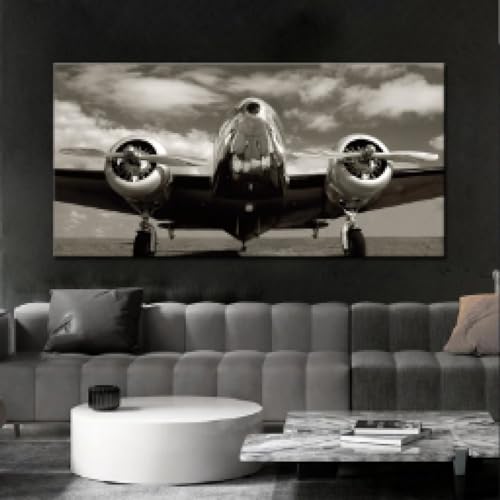 Impression d'avion vintage sur toile pour transformer l'ambiance de votre salon KEBIA