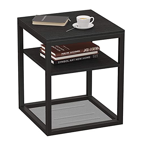 Black End Tables Bedroom Nightstand X-Design for Living Room Lounge with Drawer Storage Shelves Black End Tables Bedroom Nightstand X-Design for Living Room Lounge with Drawer Storage Shelves