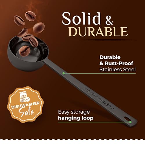 ORBLUE Kaffeelöffel Portionierer - Kaffeemesslöffel, Kaffee Dosierlöffel, Kaffeemaßlöffel, Kaffeedosierer - Löffel für Kaffeedose, Kaffeelot - Messlöffel für Kaffee, Dosierlöffel - 2 Stück
