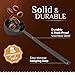 Orblue Premium Coffee Scoop Set - 1 Tbsp (15ml) & 2 Tbsp (30ml) Measuring Tablespoon - Stainless Steel Coffee Measuring Spoon and Scooper with Long Handles - Pack of 2 Black