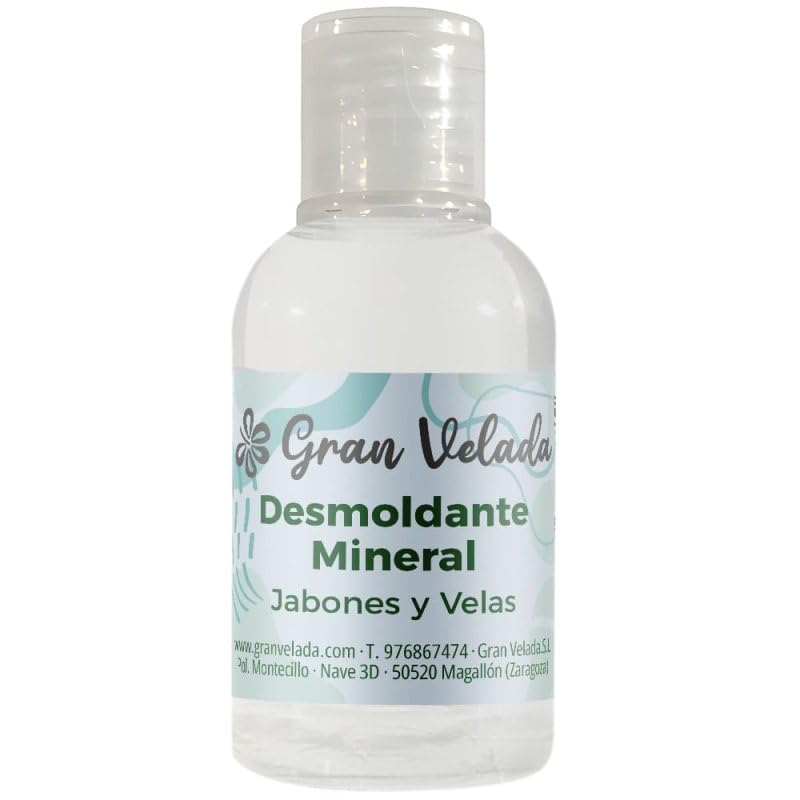 Desmoldante líquido mineral para velas y jabones | Crea figuras perfectas sin que se peguen | Ideal para moldes de silicona y metálicos | Fácil de aplicar | Envase de 250 ml