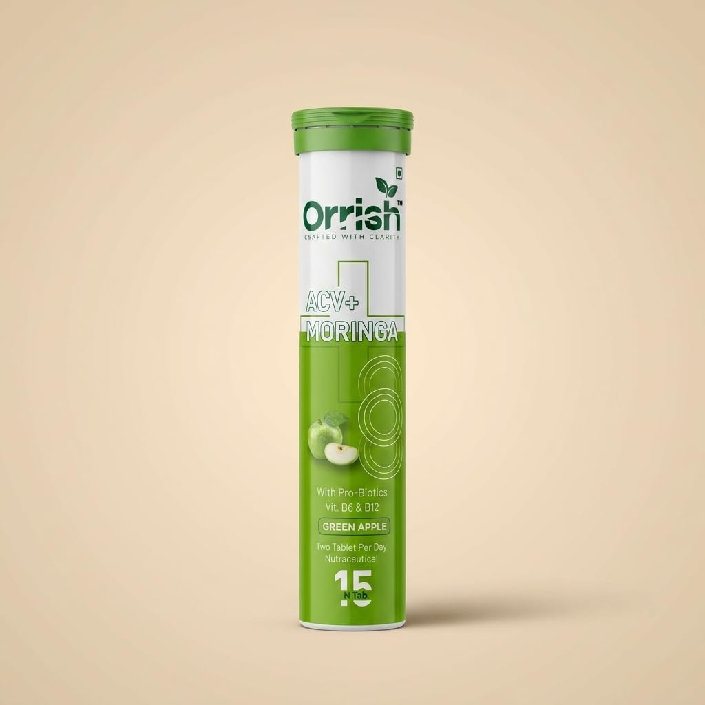 ACV + Moringa Effervescent Tablets, Probiotics, Inulin, Vitamin B6 & B12, Supports Metabolism & Gut Health-picture-35