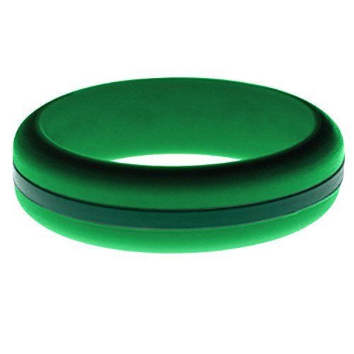FLEX Ring - Womens Mens Green Silicone Ring - Changeable Color Bands - Many Colors - Safe, Durable, Everyday Wear Wedding Band - 1 Ring - Sizes 4-16