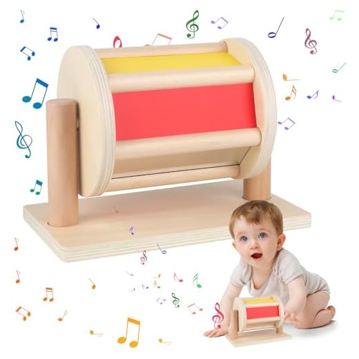 Mineup Tambor giratorio Montessori - Juego sensorial para bebés y niños