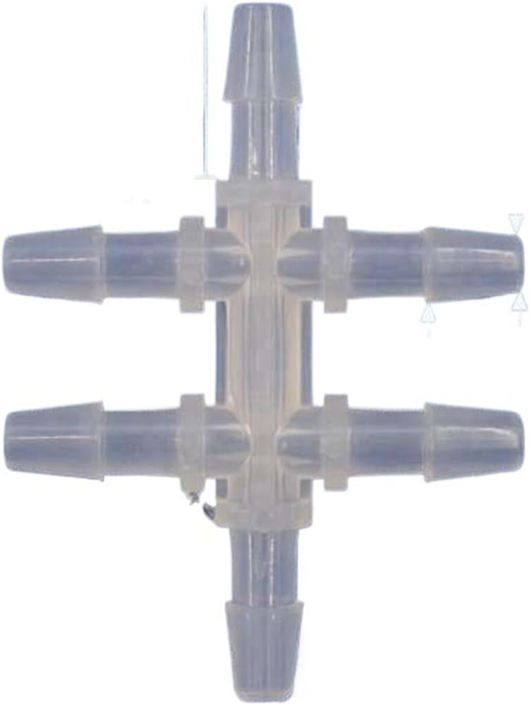 1~200pc 3.9~7.9mm Food Grade PP 6-Ways Distributors Pipe Connectors Aquarium Aerator Tube Adapter Air Pump Hose Splitters(3.9mm 6ways,100pcs)