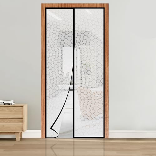 Image of AC Curtain Magnetic by Classic Mosquito Net|Thermal Insulated Screen|Translucent Bubble Design|Insect,Pest,Pollen & Pollution Control|Privacy & Dust Shield for Door & Home,Energy Saving(Size 210x80cm)