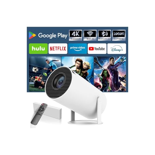 Image of Mini Projector with WiFi & Bluetooth, SUMTAB 2026 Upgraded Portable Projector, 1080P & 4K Support Video Projector, Smart Projector for Home Outdoor, Compatible with iOS/Android/Windows