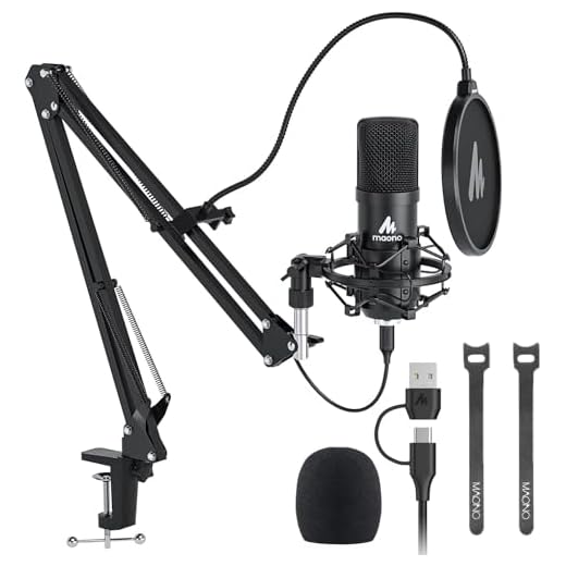 MAONO AU-A04 Condenser USB Microphone Kit (Black)
