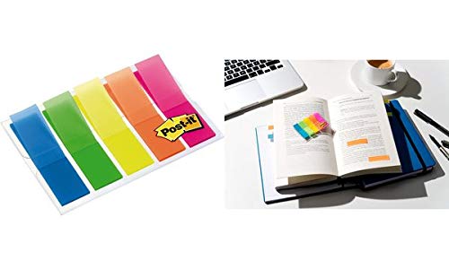 Post-it Haftmarker Index, 11,9 x 43,2 mm, 5-farbig, Sie erhalten 1 Packung, Packungsinhalt: 5 Stück