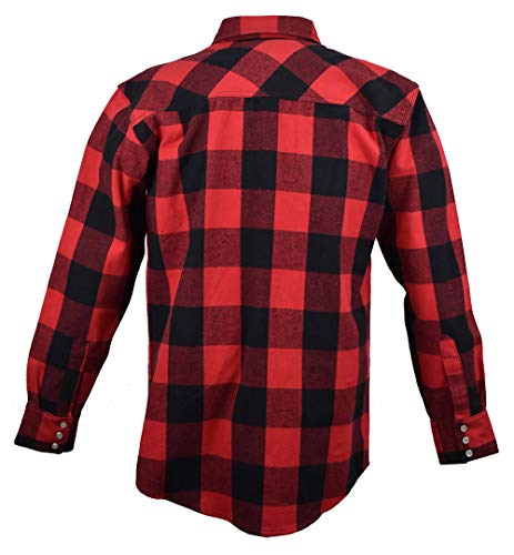 Men's Heavyweight Regular Fit Western Flannel Shirt, Big2