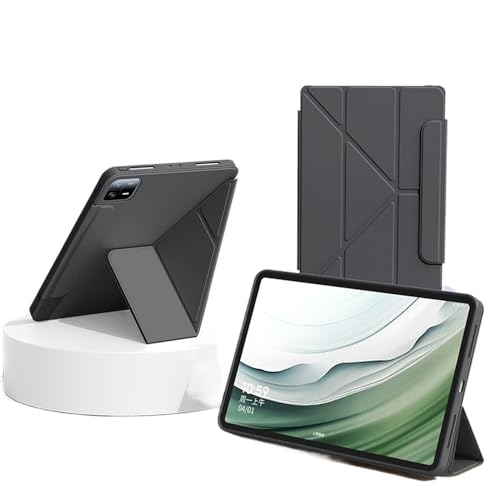 Coque iPad Air 4 anti-choc noire souple avec support pliable et fente stylet