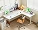 Casaottima 63 Inch Electric L-Shaped Standing Desk, Reversible Corner Desk with Height Adjustment, Large Ergonomic Workstation for Home Office, Reception Room, White