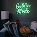 Goblin Mode Neon Sign Wall Decor for Bedroom, Living Room, Man Cave, Birthday Party, Goblin Mode Glow Neon Light, Dimmable, USB Power, Green(14.1