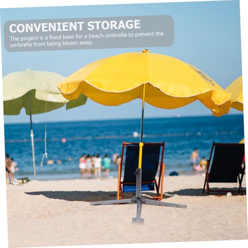 Pied de parasol croisé pliable et stable Kichvoe avec trou central réglable