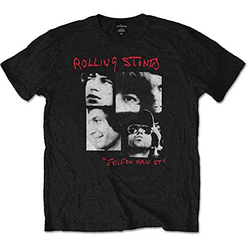 Image of Men's Rolling Stones Exile on Main Street Rock Official T-Shirt Men Unisex, Black, M