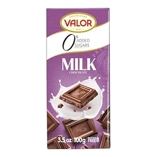 Valor, No Sugar Added, Milk Chocolate Bar, Sweetened with Stevia, 100 grams