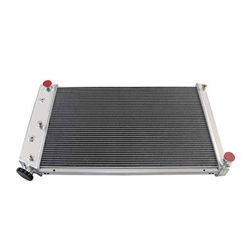 CoolingSky 3 Row Aluminum Radiator +2X12\" Fan W/Shroud Combo & Relay Kit for 1968-1987 Chevy Chevelle El Camino &C/K 10 20 30 Pickup +More Buick GM Models丨34\" Overall Width