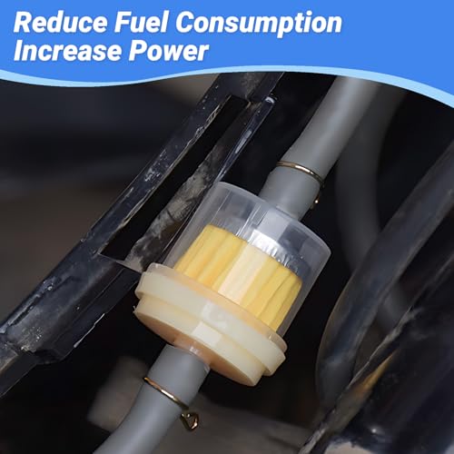 Universal Kraftstoffhahn Kit, Benzin Kraftstofffilter, Benzinhahn mit Kraftstoffschlauch und Filter, Kraftstofffilter Kit, Benzinschlauchfür Auto Motorrad, Rasenmäher, Rasentraktor