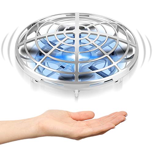 Hand Operated Drones for Kids or Adult - Interactive Infrared Induction Indoor Helicopter Ball with 360° Rotating and Shinning LED Lights,Hand-Controlled Flying Ball Toys for 5 6 7 8 9 10 11 12 Years