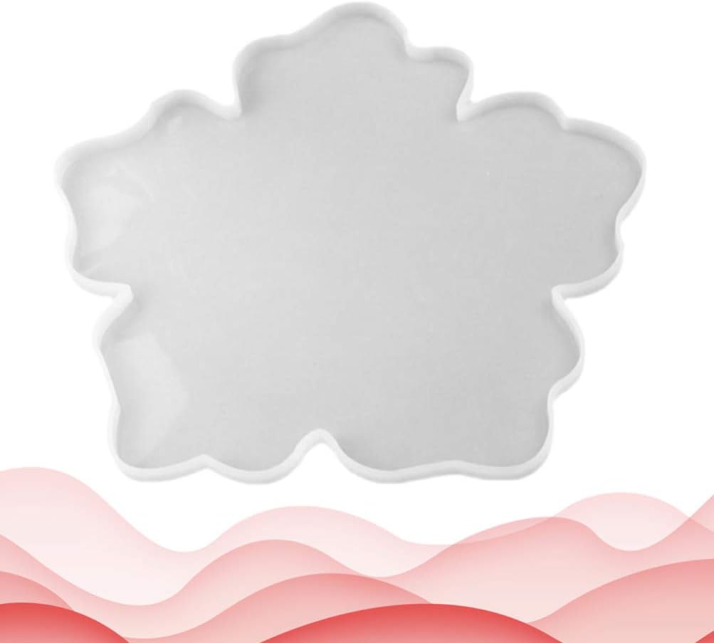 EXCEART Silicone Flower Molds for DIY Resin Crafts - Mirror Flower Mold for Coasters Pendant and Decorations - Easy to Use and Clean Perfect for Handmade Gifts