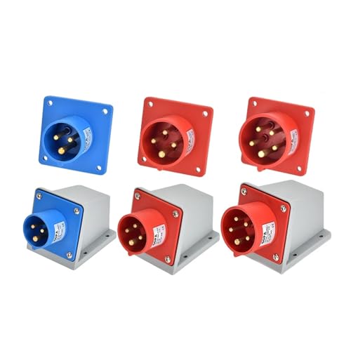 Conector impermeable IP44 de 4 pines y 16A contra polvo y salpicaduras 3