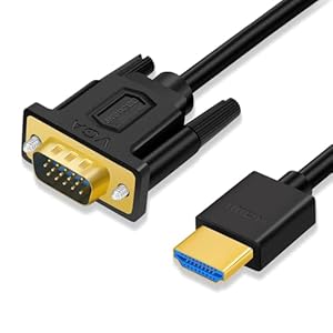 SHULIANCABLE HDMI auf VGA Kabel, HDMI zu VGA Konverter-Kabel (Stecker zu Stecker) Unterstützung 1080P Geeignet für Computer, Desktop, Laptop, PC, Monitor, Projektor, HDTV (3M)
