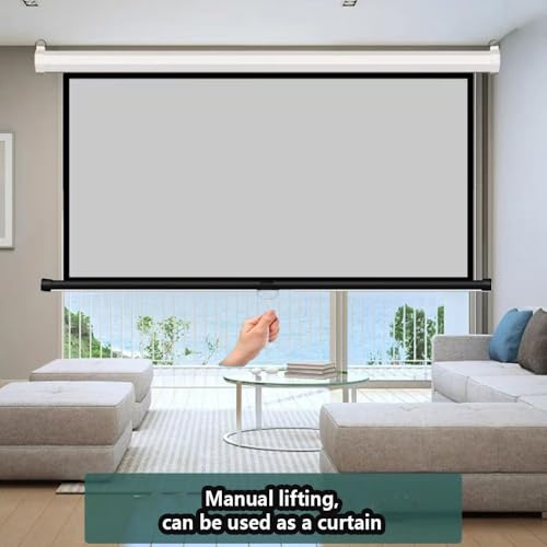 Pantalla manual retráctil 60 pulg. 16:9 para proyector miniatura 4