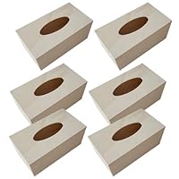 Zerodeko Holzgewebebox Leere Taschentuchbox Zum Basteln Und Dekorieren Kompakte Aufbewahrungsbox Für Büro Und Zuhause 7.48X4.13X3.54In