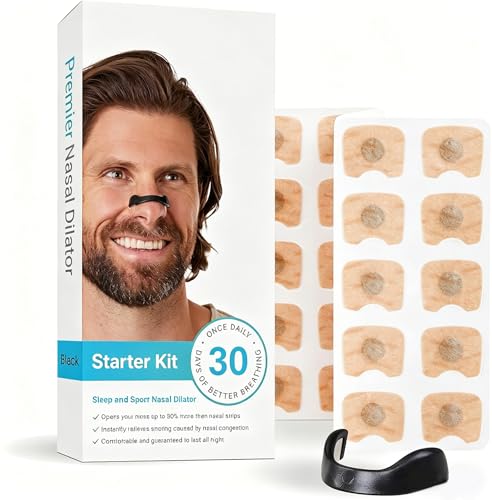 Nasal Strips for Snoring 30 Count Intake Breathing Nasal Reduce Snoring Aids for Men & Women Improve Breathing Quality (Balck)