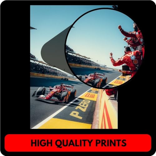 Image of auraposter Paper Formula 1 Mini Poster Set of 40 | F1 | Lewis Hamilton, Max Verstappen, Lando Norris, Carlos Sainz, Charles Leclerc | Double Tape Included