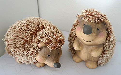 Wurm KG - Juego de 2 Figuras Decorativas de Erizo otoñal