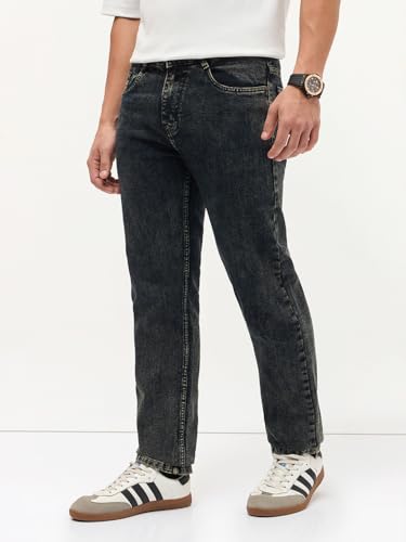Image of Urbano Fashion Men's Regular Fit Heavy Washed Denim Jeans Stretchable