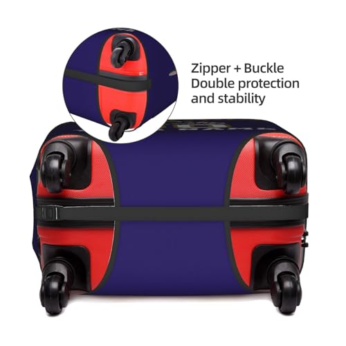 Image of Custom Baltimore Luggage Cover Personalized Football Style Suitcase Cover with Name Number Customized Washable Elastic Sports Travel Suitcase Protector for Business Vacation Gifts