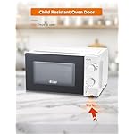 COMMERCIAL CHEF 0.6 Cubic Foot Microwave with 6 Power Levels,Small Microwave with Grip Handle,with 30 Minute Timer and Mechanical Dial Controls,White - Image 5