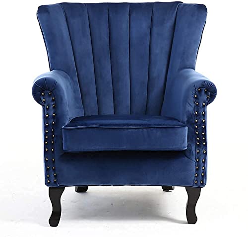 Image of Chair Armchair Single Sofa Chair for Small Apartments, Living Room or Bedroom Chair (Set of 2 Chairs) (Set of 2 Blue)