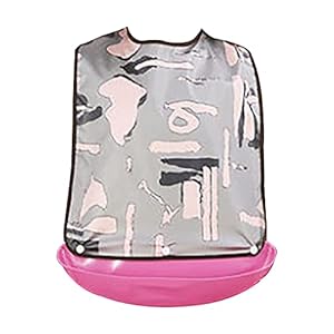 Geranium Waterdichte slabbetjes, slabbetjes voor ouderen, het eten is waterdicht en lekvrije speekseldoeken praktische slabbetjes voor volwassenen