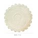 kilofly Handmade Crochet Round Cotton Lace Table Placemats Doilies Value Pack [Set of 4], Medallion,17 inch, Beige