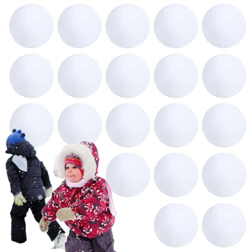 Sillas bolas de nieve artificiales,20 piezas bolas de nieve realistas juguetes | Juguete reutilizable para exteriores invierno pueblo Photobox Fiesta - y adultos